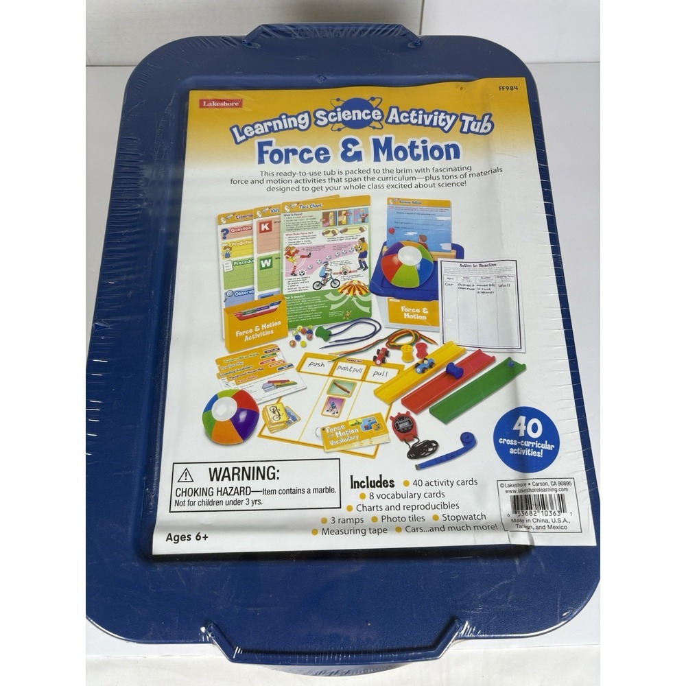 Lakeshore Learning Force & Motion Science Activity Tub Kit FF984 Complete NEW